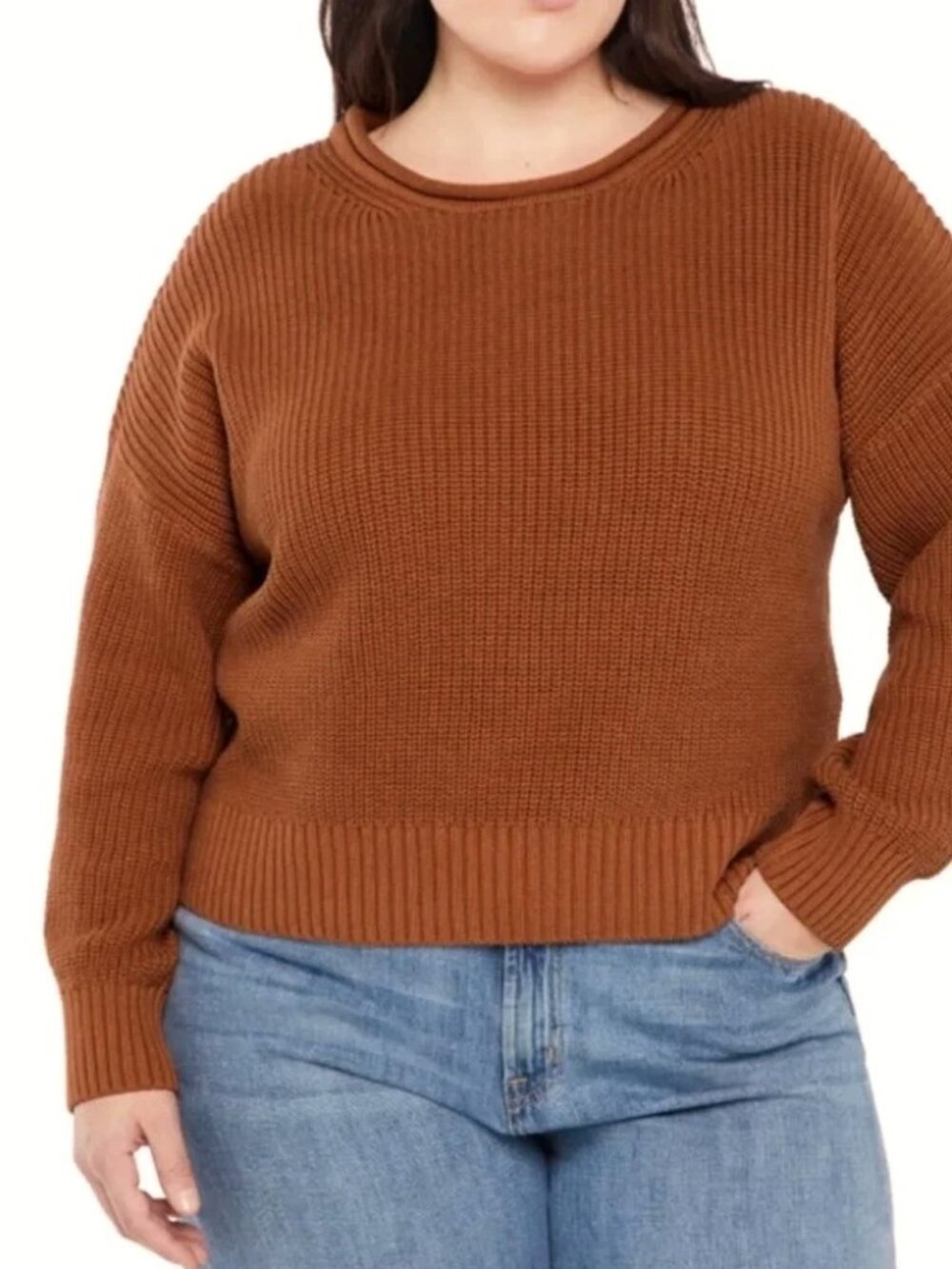 NEW Gap Women's Roll Neck Cotton Sweater Pullover XXL NWT Brown